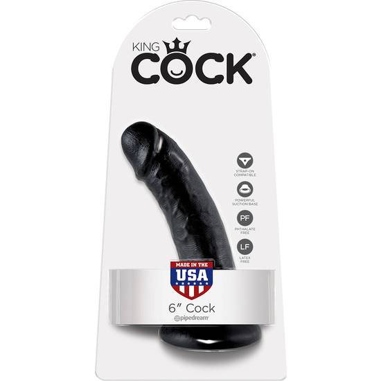 KING COCK PENE REALISTICO 15 CM NEGRO - Dildos Juguetes Sexuales - Sex Shop ARTICULOS EROTICOS