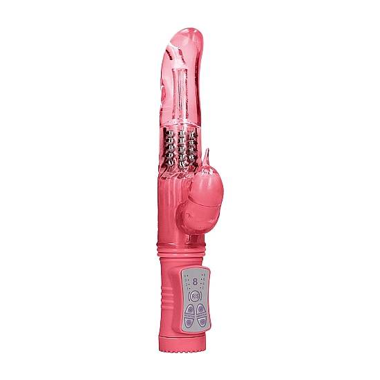 VIBRADOR RAMPANTE DOLPHIN CON ROTACIÓN - ROSA - Estimuladores Mariposas y Conejitos - Sex Shop ARTICULOS EROTICOS