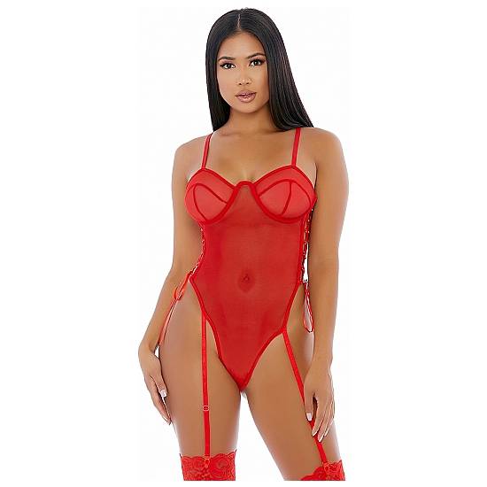 MAKE IT RING BODY ROJO - Lenceria Sexy Femenina Bodys - Sex Shop ARTICULOS EROTICOS