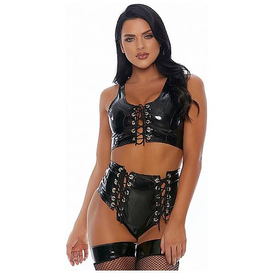 DARK THOUGHTS CONJUNTO NEGRO - Lenceria Sexy Femenina - Sex Shop ARTICULOS EROTICOS