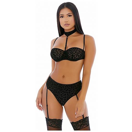 JUEGO DE LENCERIA ON THE PROWL CHOKER NEGRO - Lenceria Sexy y Sensual - Sex Shop ARTICULOS EROTICOS