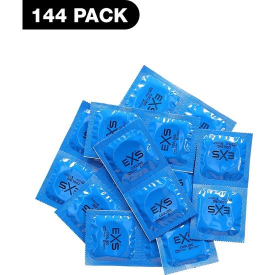 PRESERVATIVOS EXS COOLING CONDOMS - 144 PACK - Cosmética Erótica Preservativos Natural - Sex Shop ARTICULOS EROTICOS